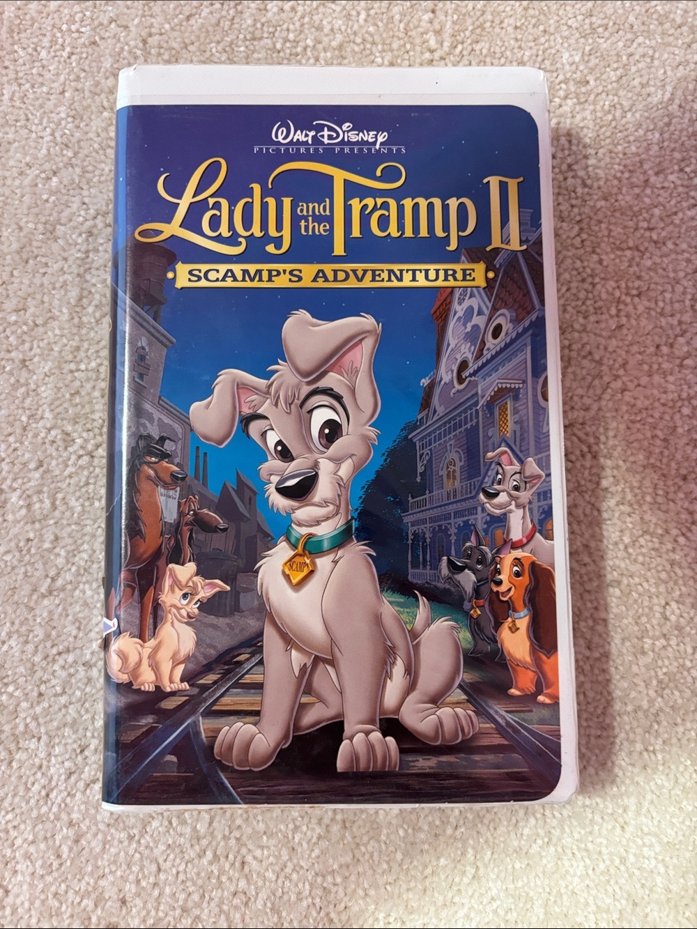 Walt Disney Lady and the Tramp II Scamp's Adventure VHS - Blue Artwork